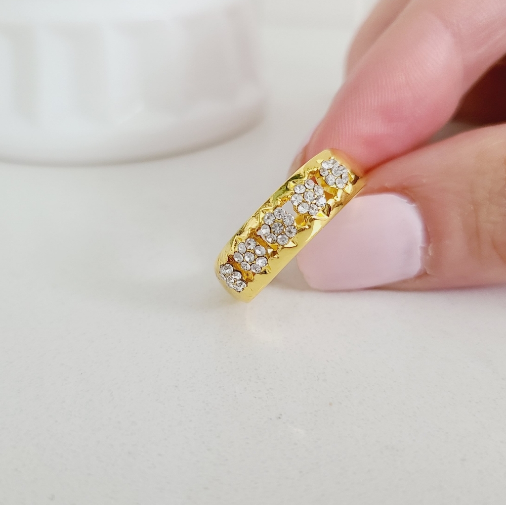 Floral Hollow Ring sz 10